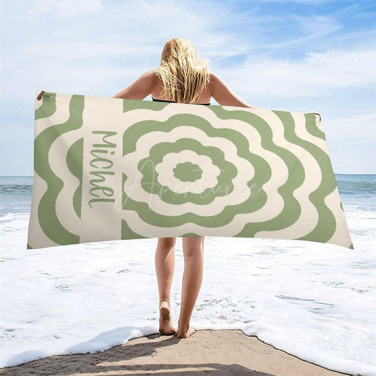 Custom Name Beautiful Patterns Beach Towel For Girls